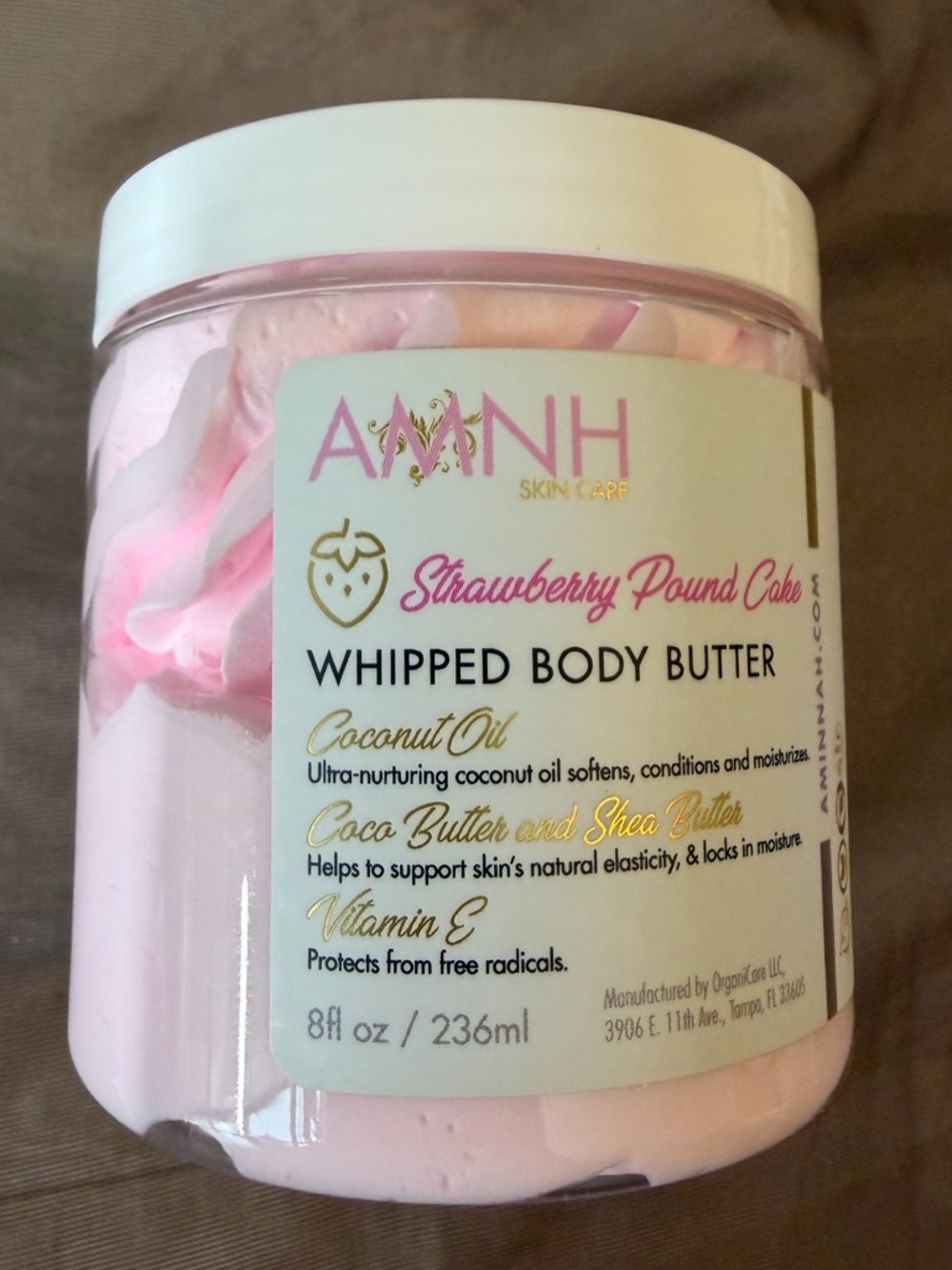 Aminnah Strawberry Pound Cake Whipped Body Butter